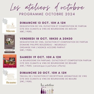 les ateliers d'octobre 2024